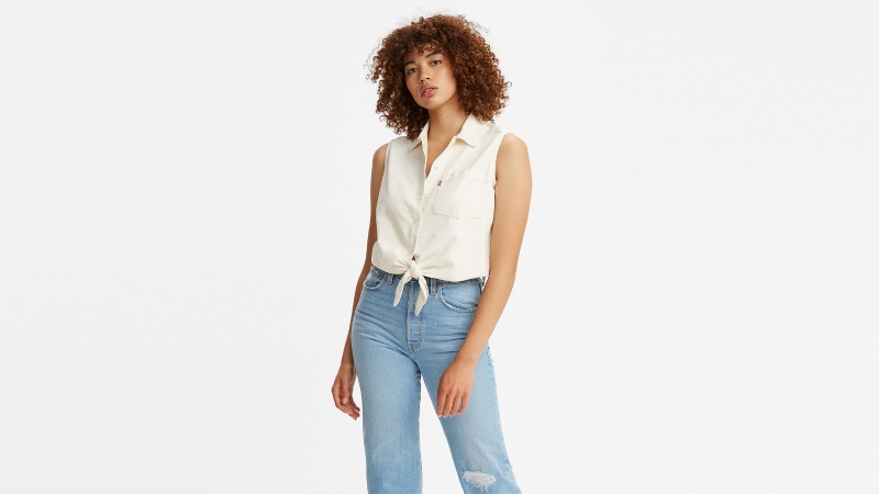 Áo sơ mi nữ đẹp cộc tay - Levi's Levi's Rumi Button-Up Shirt Women