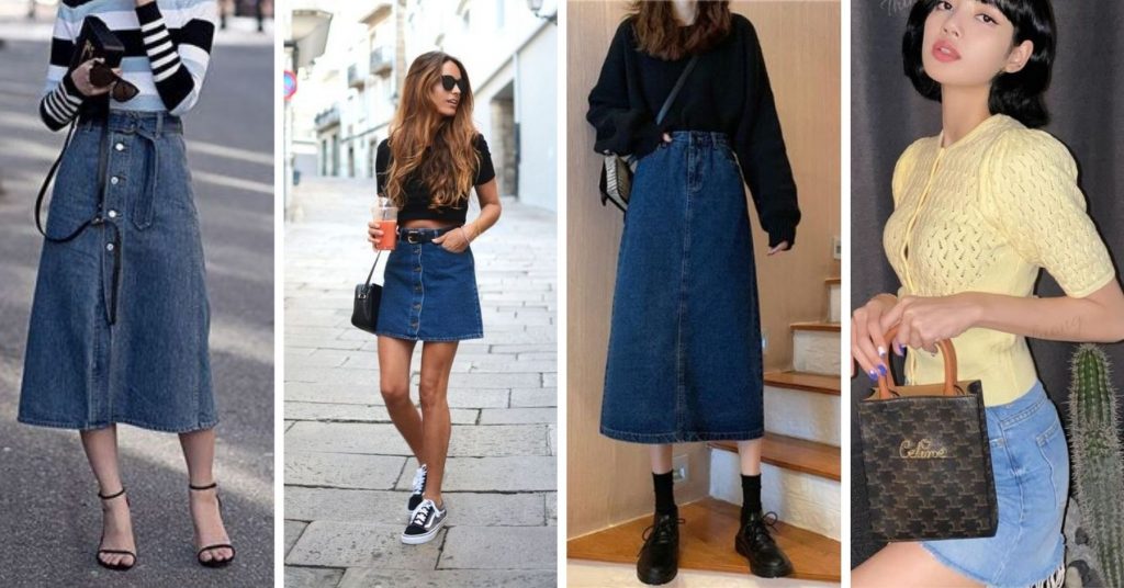 25+ Cách Phối Đồ Với Chân Váy Jean Vừa Thời Trang Vừa Hấp Dẫn