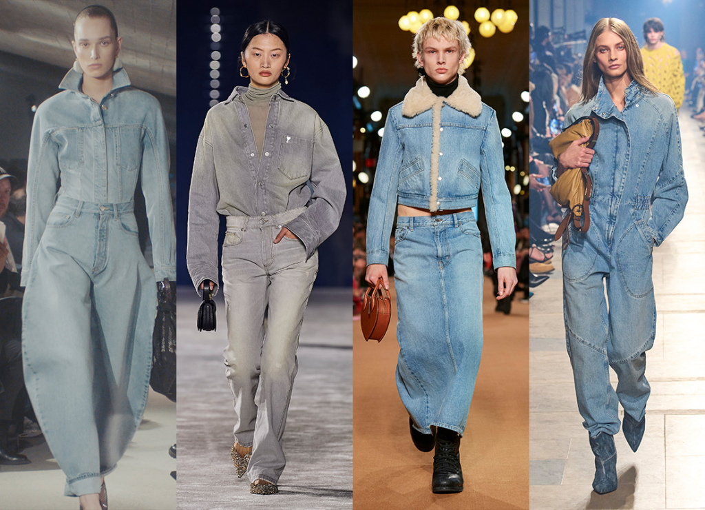 Double Denim trở lại mạnh mẽ trên các sàn diễn thời trang. 