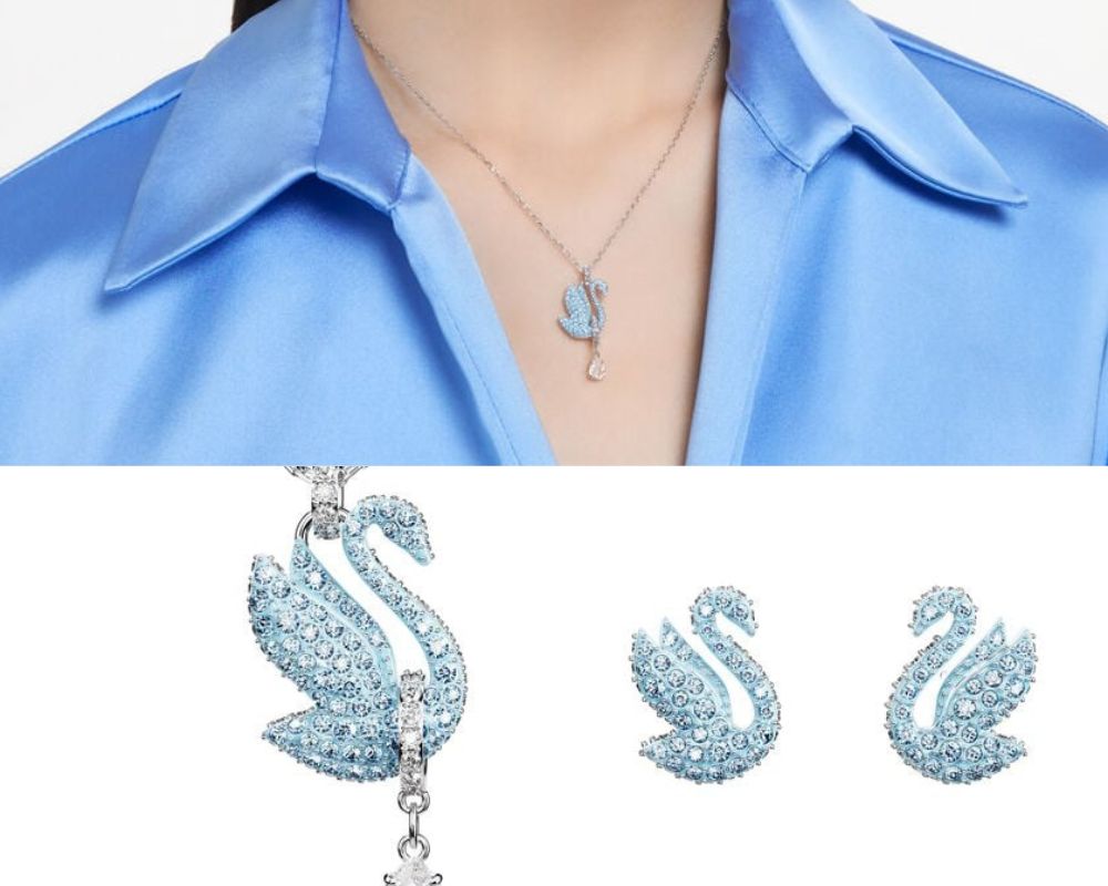 dây chuyền thiên nga Swarovski