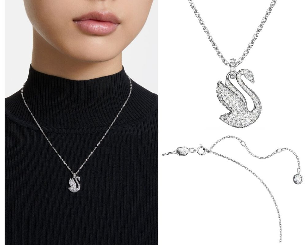 Dây chuyền thiên nga trắng Swarovski